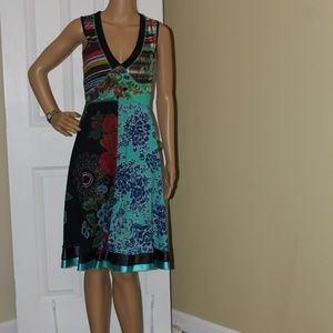 Desigual Sleeveless MultiPattern Dress